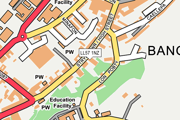LL57 1NZ map - OS OpenMap – Local (Ordnance Survey)