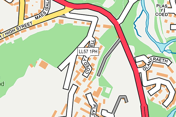 LL57 1PH map - OS OpenMap – Local (Ordnance Survey)