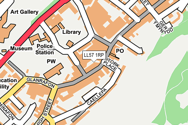 LL57 1RP map - OS OpenMap – Local (Ordnance Survey)