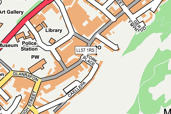 LL57 1RS map - OS OpenMap – Local (Ordnance Survey)