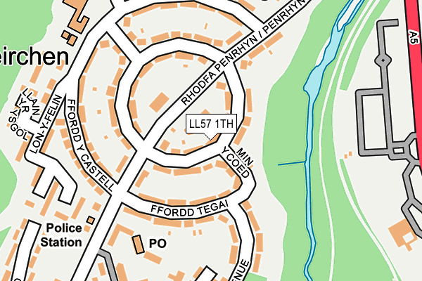 LL57 1TH map - OS OpenMap – Local (Ordnance Survey)