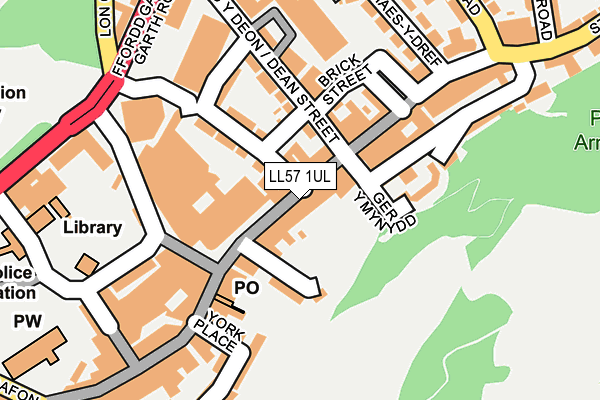 LL57 1UL map - OS OpenMap – Local (Ordnance Survey)