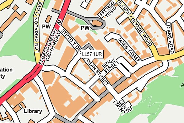 LL57 1UR map - OS OpenMap – Local (Ordnance Survey)