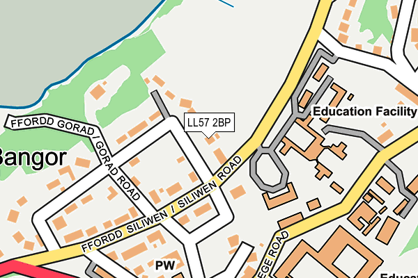 LL57 2BP map - OS OpenMap – Local (Ordnance Survey)