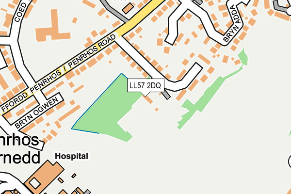 LL57 2DQ map - OS OpenMap – Local (Ordnance Survey)