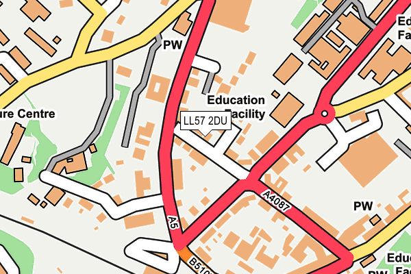 LL57 2DU map - OS OpenMap – Local (Ordnance Survey)