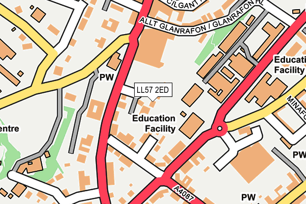 LL57 2ED map - OS OpenMap – Local (Ordnance Survey)
