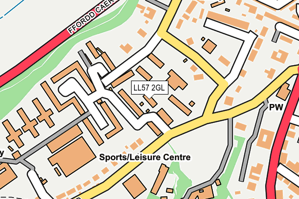 LL57 2GL map - OS OpenMap – Local (Ordnance Survey)