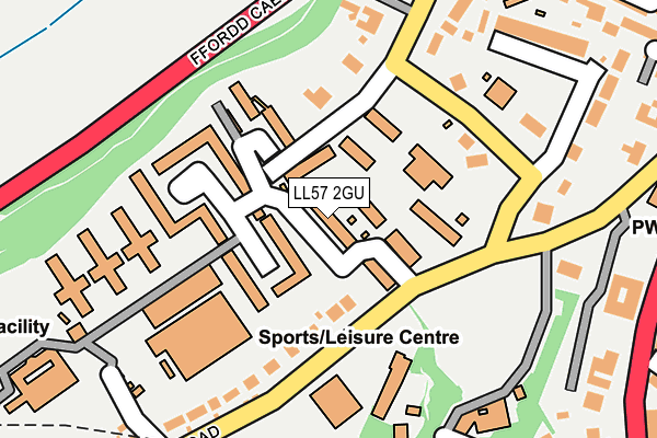 LL57 2GU map - OS OpenMap – Local (Ordnance Survey)