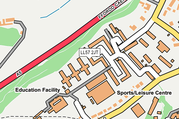 LL57 2JT map - OS OpenMap – Local (Ordnance Survey)