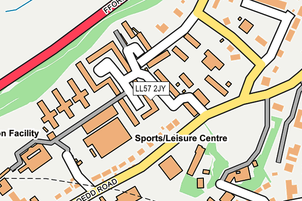 LL57 2JY map - OS OpenMap – Local (Ordnance Survey)