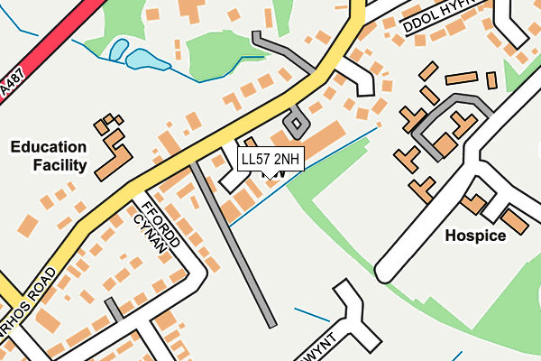 LL57 2NH map - OS OpenMap – Local (Ordnance Survey)