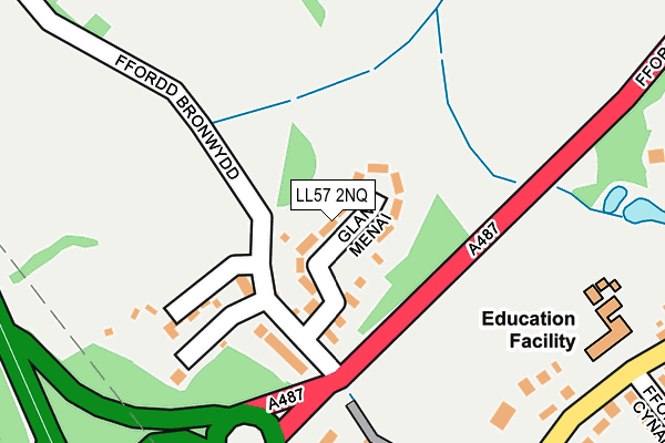 LL57 2NQ map - OS OpenMap – Local (Ordnance Survey)