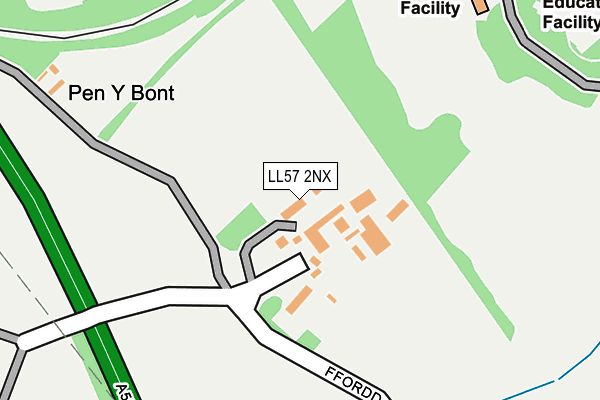 LL57 2NX map - OS OpenMap – Local (Ordnance Survey)