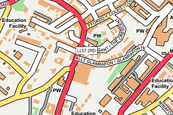 LL57 2RD map - OS OpenMap – Local (Ordnance Survey)