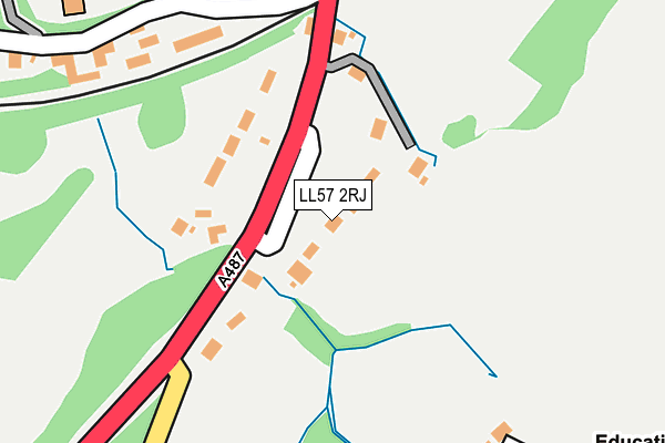 LL57 2RJ map - OS OpenMap – Local (Ordnance Survey)