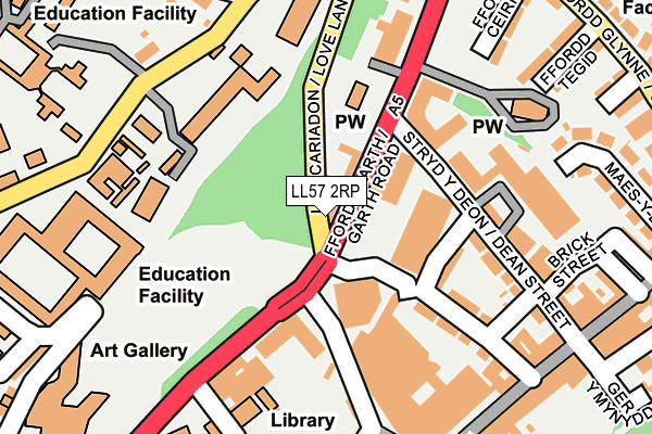 LL57 2RP map - OS OpenMap – Local (Ordnance Survey)