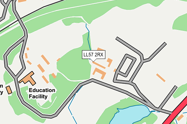 LL57 2RX map - OS OpenMap – Local (Ordnance Survey)