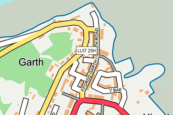 LL57 2SH map - OS OpenMap – Local (Ordnance Survey)