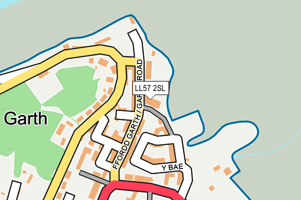 LL57 2SL map - OS OpenMap – Local (Ordnance Survey)