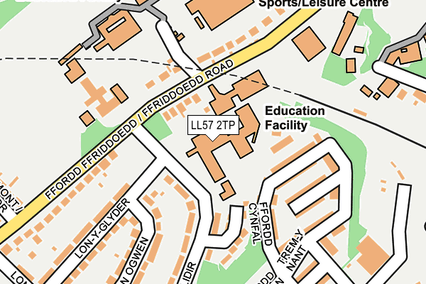 LL57 2TP map - OS OpenMap – Local (Ordnance Survey)