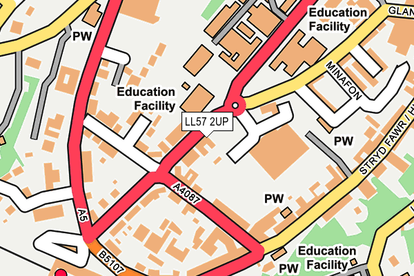 LL57 2UP map - OS OpenMap – Local (Ordnance Survey)