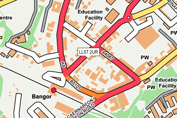 LL57 2UR map - OS OpenMap – Local (Ordnance Survey)