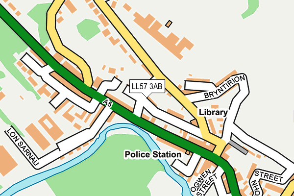 LL57 3AB map - OS OpenMap – Local (Ordnance Survey)