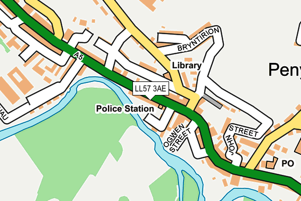 LL57 3AE map - OS OpenMap – Local (Ordnance Survey)