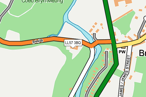 LL57 3BQ map - OS OpenMap – Local (Ordnance Survey)
