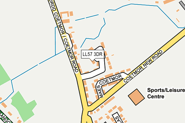 LL57 3DR map - OS OpenMap – Local (Ordnance Survey)
