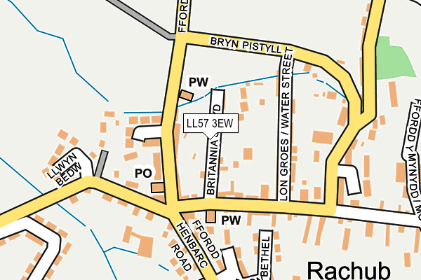 LL57 3EW map - OS OpenMap – Local (Ordnance Survey)