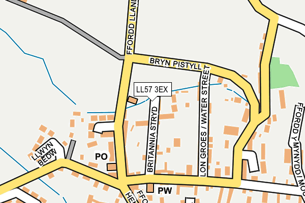 LL57 3EX map - OS OpenMap – Local (Ordnance Survey)