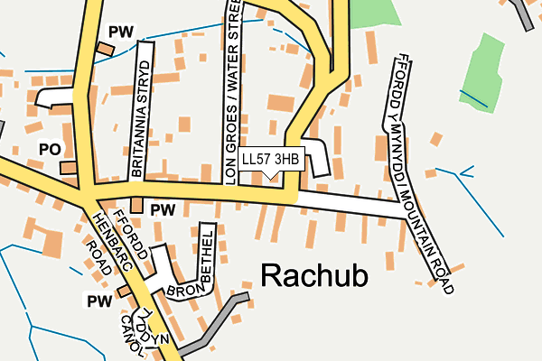 LL57 3HB map - OS OpenMap – Local (Ordnance Survey)