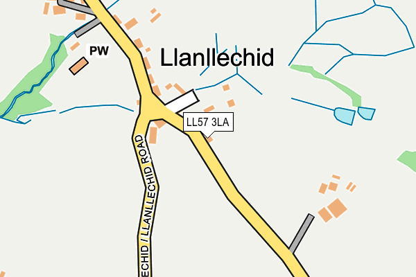LL57 3LA map - OS OpenMap – Local (Ordnance Survey)