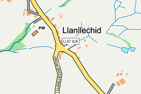 LL57 3LB map - OS OpenMap – Local (Ordnance Survey)