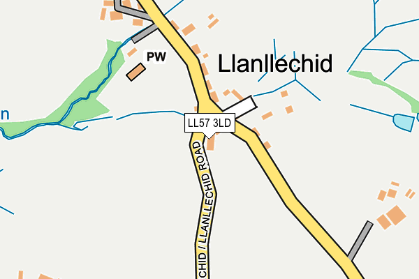 LL57 3LD map - OS OpenMap – Local (Ordnance Survey)
