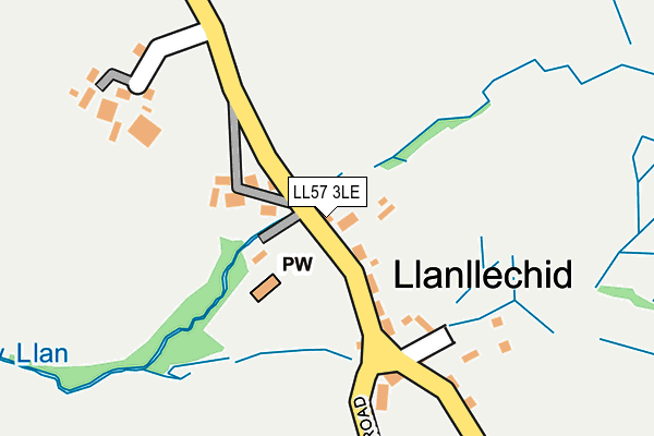 LL57 3LE map - OS OpenMap – Local (Ordnance Survey)