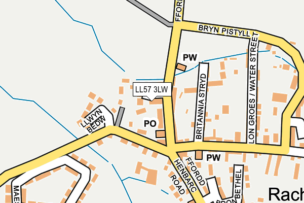 LL57 3LW map - OS OpenMap – Local (Ordnance Survey)