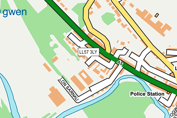 LL57 3LY map - OS OpenMap – Local (Ordnance Survey)