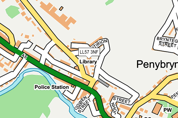 LL57 3NF map - OS OpenMap – Local (Ordnance Survey)