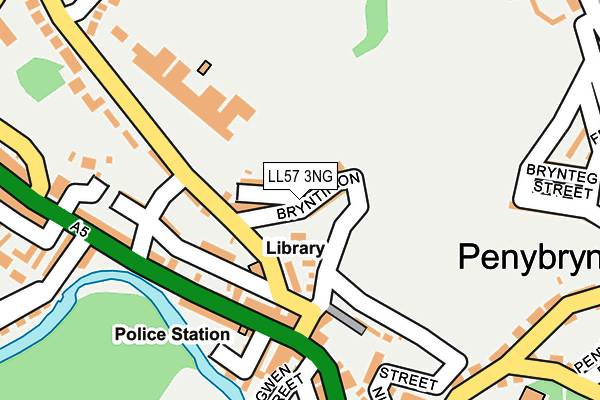 LL57 3NG map - OS OpenMap – Local (Ordnance Survey)