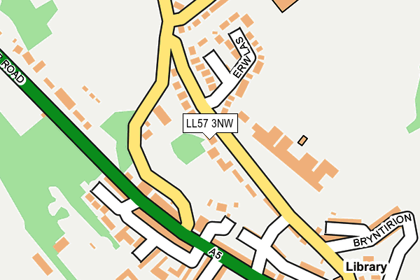 LL57 3NW map - OS OpenMap – Local (Ordnance Survey)