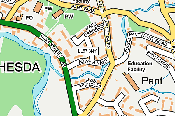LL57 3NY map - OS OpenMap – Local (Ordnance Survey)