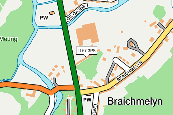 LL57 3PS map - OS OpenMap – Local (Ordnance Survey)