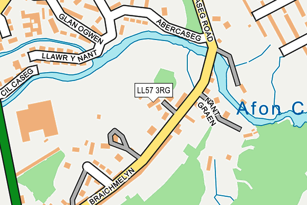 LL57 3RG map - OS OpenMap – Local (Ordnance Survey)