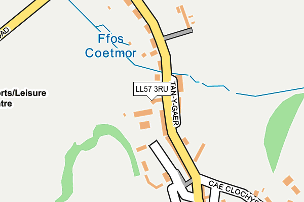 LL57 3RU map - OS OpenMap – Local (Ordnance Survey)