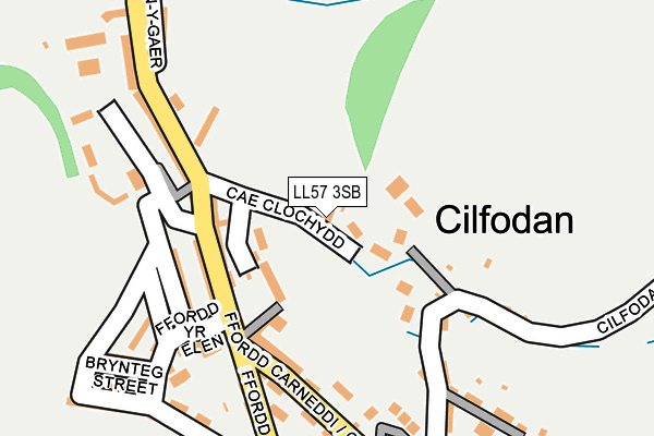 LL57 3SB map - OS OpenMap – Local (Ordnance Survey)