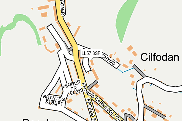 LL57 3SF map - OS OpenMap – Local (Ordnance Survey)
