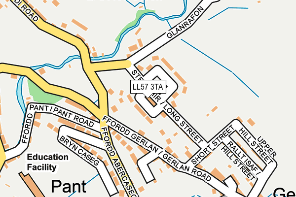 LL57 3TA map - OS OpenMap – Local (Ordnance Survey)